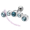 Large Jewel Strip - Aqua Upper Ear Stud